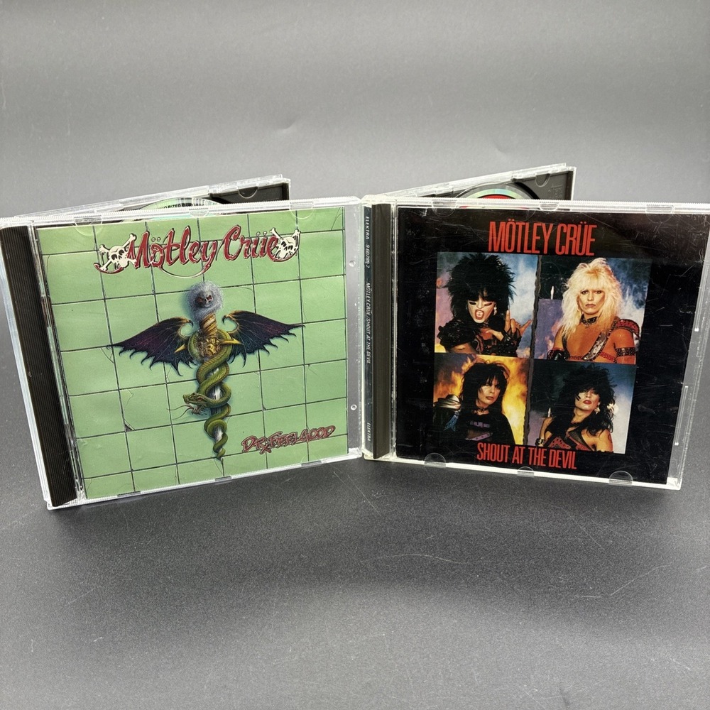 Motley Crue CD Lot of 2 Shout at the Devil Dr. Feelgood Elektra Hair Metal